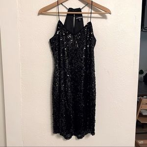 Express Sequin Black Dress